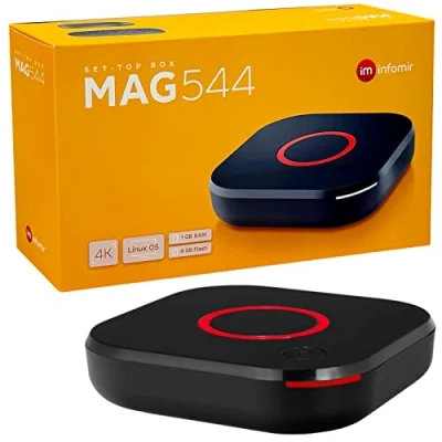 Afbeelding van HB Digital MAG 544 Original Infomir &amp; HD 4K Set Top Box Multimedia Player Internet TV IP ontvanger UHD 60FPS 2160p @60FPS HDMI 2.1 en HEVC Cortex A35 stekker + kabel