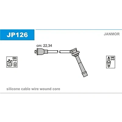 Afbeelding van JANMOR JP126 Bougiekabelset SUZUKI: SWIFT 2, Wagon R+ II Hatchback, Baleno I Saloon