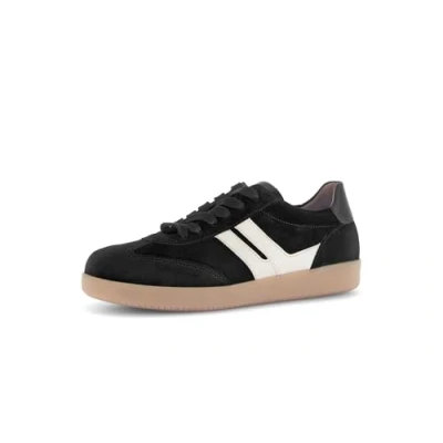 Afbeelding van Gabor 73.300.17 Zwarte Suede Dames Sneakers Zwart 38