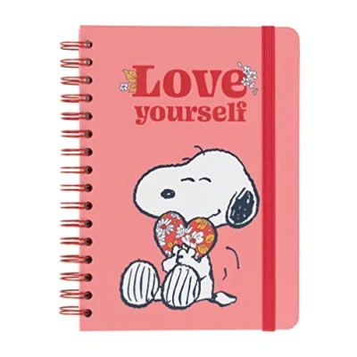 Image de Grupo Erik Bullet Journal Ligné Snoopy Love Yourself Carnet de Notes A5, Spirale Agenda avec ligne Notebook