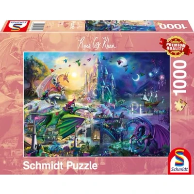 Afbeelding van Schmidt Spiele 57585 Rose Cat Khan, nachtdrakenspel, 1000 stukjes puzzel