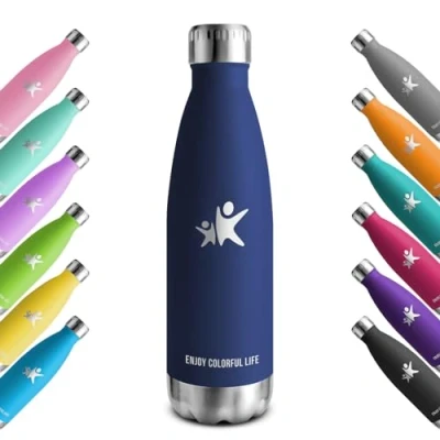 Afbeelding van KollyKolla Isotherme drinkfles, 750 ml, roestvrij staal, BPA vrij, herbruikbaar, lekvrij, dubbelwandige isolatie, voor kinderen, volwassenen, sport, school, kantoor