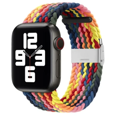 Afbeelding van Apple Watch Braided nylon bandje Multicolor Summer Geschikt voor 42mm / 44mm 45mm 49mm