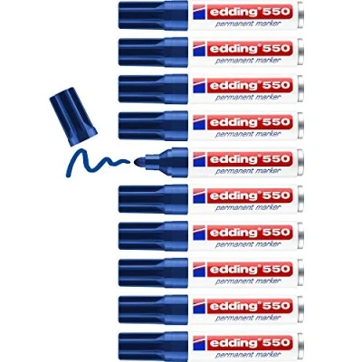 Afbeelding van Viltstift edding 550 rond 3 4mm blauw