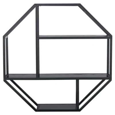 Afbeelding van Wandrek Bronx Hexagon MDF Zwart Giga Living