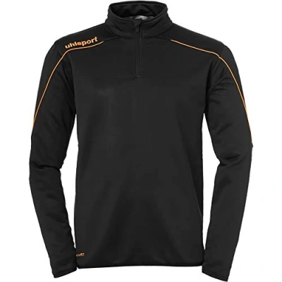 Afbeelding van uhlsport Stream 22 1/4 Zip Top voor jongens, zwart/neonoranje