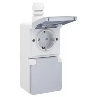 Afbeelding van Niko New Hydro Wandcontactdoos (WCD Schakelmateriaal) 700 37845 E2PP4