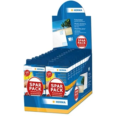Afbeelding van 1x20 Herma fotoplakkers dubbelp. 2x500 in Display