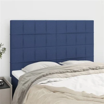 Afbeelding van vidaXL Hoofdborden 4 st 72x5x78/88 cm stof blauw