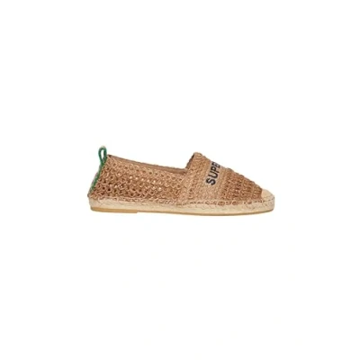 Afbeelding van Superdry Embroidered Espadrilles, Dames, Maat: 37, Natural Rubber/ textiel