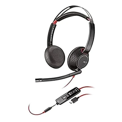 Image de Poly Blackwire 5220 5200 Series micro casque sur oreille filaire jack 35mm USB C