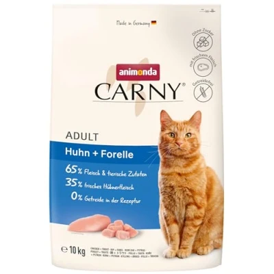 Afbeelding van 10kg animonda Carny Adult Huhn + Forelle Katzenfutter trocken