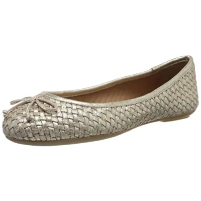 Afbeelding van Geox Palmaria Ballerina&#039;s, Dames, Maat: 37, Light gold Leer
