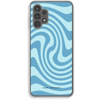Afbeelding van Case Company® hoesje geschikt voor Samsung Galaxy A13 4G Swirl Blauw Soft Cover Telefoonhoesje Bescherming aan alle Kanten en Schermrand