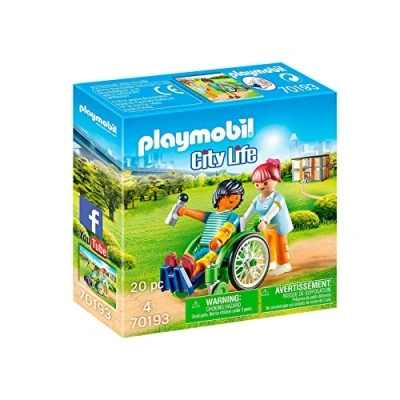 Image de Playmobil City Life 70193 Patient en fauteuil roulant