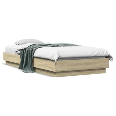 Afbeelding van Bedframe met LED verlichting sonoma eikenkleurig 90x200 cm
