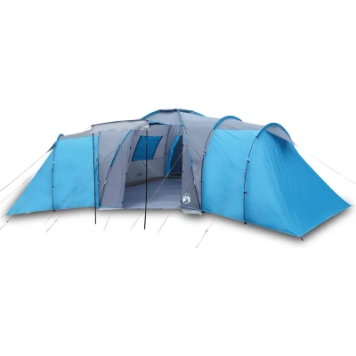 Afbeelding van Tent 12 persoons 840x720x200 cm 185T taft blauw