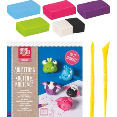 Afbeelding van Speelgoed knutselen meisjes jongens Brunnen Boetseerklei gum set Funny Animals Junior 7 delig