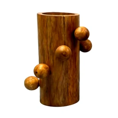 Afbeelding van Vaas Home ESPRIT Bruin Mangohout 16 x 23 cm