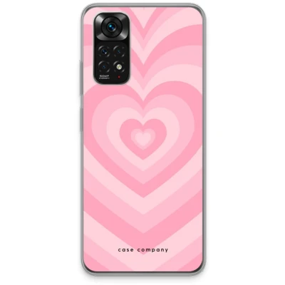 Afbeelding van Case Company® hoesje geschikt voor Xiaomi Redmi Note 11 Hart Roos Soft Cover Telefoonhoesje Bescherming aan alle Kanten en Schermrand