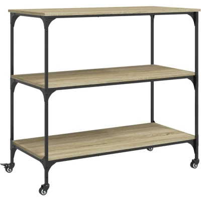 Afbeelding van Keukentrolley 102x50x95 cm bewerkt hout sonoma eikenkleurig