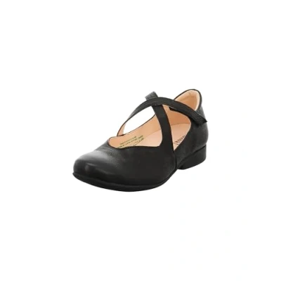Afbeelding van Think! GUAD Ballerina&#039;s met enkelbandjes, Dames, Maat: 41.5, Schwarz Leer