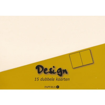 Afbeelding van Dubbele kaarten Papyrus 105x148mm ivoorwit