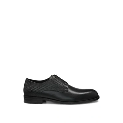 Afbeelding van BOSS Tayil Derby Veterschoenen, Heren, Maat: 40, Black Leer