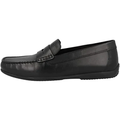 Afbeelding van Geox U Ascanio A SMO LEA Mocassins, Heren, Maat: 39, Schwarz Leer