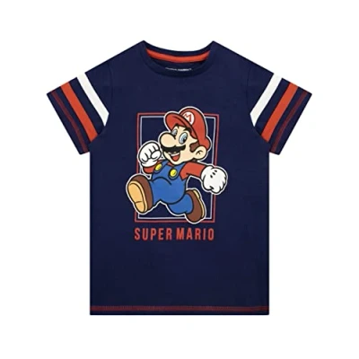 Afbeelding van Super Mario T shirt voor jongens, Blauw