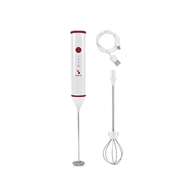 Afbeelding van BEPER P102SBA008 Elektrische melkopschuimer, oplaadbaar via USB, melkopschuimer voor cappuccino, inclusief garde