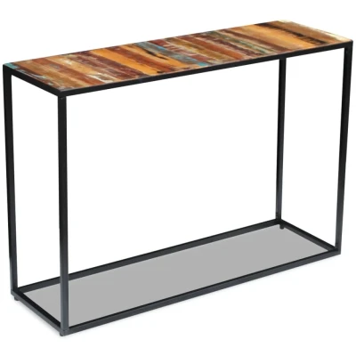 Afbeelding van Wandtafel 110x35x76 cm massief gerecycled hout