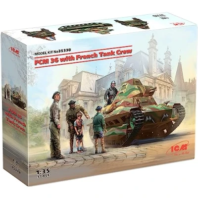 Afbeelding van 1:35 ICM 35338 FCM 36 with French Tank Crew Plastic Modelbouwpakket