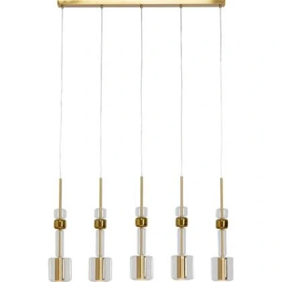 Afbeelding van Kare Candy Bar hanglamp, goudkleurig, staal, glas, 5 lamps.