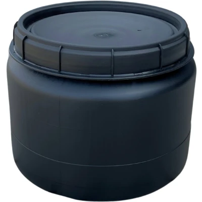 Afbeelding van Voerton 25 liter Zwart Waterkluis Schroefdeksel Luchtdicht Waterdicht Voedselcontainer
