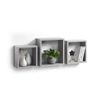 Afbeelding van Wandplanken, set van 3, vierkant