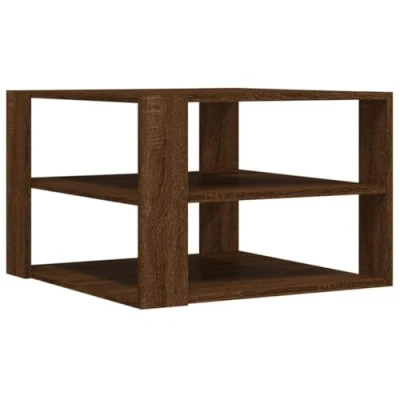 Image de vidaXL Table basse chêne marron 59,5x59,5x40 cm bois d&#039;ingénierie834256