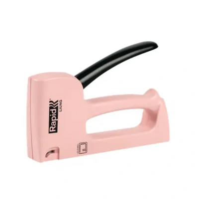 Afbeelding van Rapid Handtacker R53 Gerecycled Kunststof Mat Roze Lichtgewicht Ergonomisch Ontwerp