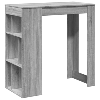 Afbeelding van Bartafel met rekken 102x50x103,5 cm bewerkt hout grijs sonoma