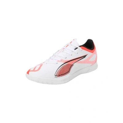Afbeelding van Puma Ultra 5 PLAY IT Zaalvoetbalschoenen, Heren, Maat: 46, White/black/glowing red Textiel/ synthetisch