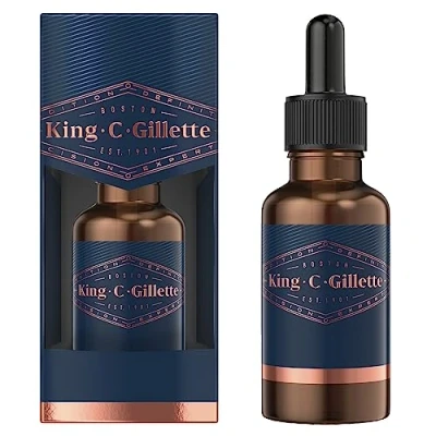 Image de King C. Gillette Huile Barbe Homme, À Base D’Huiles Végétales D’Argan, De Jojoba, D’Avocat, Graines Macadamia 30 ml