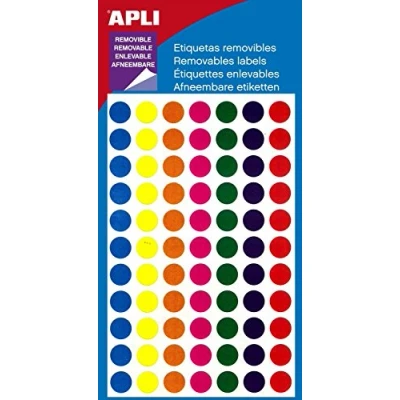 Afbeelding van Apli verwijderbare etiketten cirkel 8 mm (b x h), 308 stuks etiket