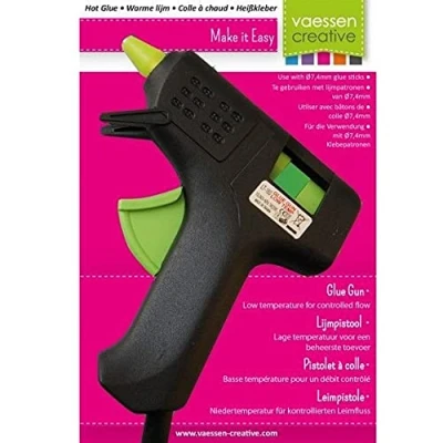Afbeelding van Vaessen Creative Lijmpistool Zwart groen 7.4mm