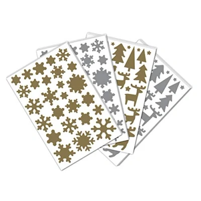 Afbeelding van Maildor AE188C eerste GOMMETTES 20 vellen 10,5 x 16 cm goud en zilver Kerstmis 2 (640 stickers)