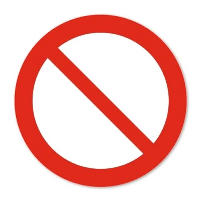 Afbeelding van Verbodssticker P001, algemeen verbodsbord volgens DIN EN ISO 7010, veiligheidswaarschuwing, diameter: 10 cm, hin_791