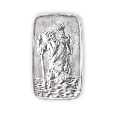 Afbeelding van Fritz Cox® Saint Christoffel automedaille voor nieuwe auto, rijbewijs, beginner patroonheilige van reizigers