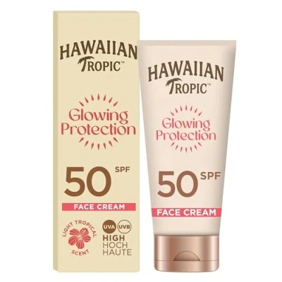 Afbeelding van Hawaiian Tropic Glowing Protection Face Sunscreen SPF 50 UVA + UVB bescherming, ml
