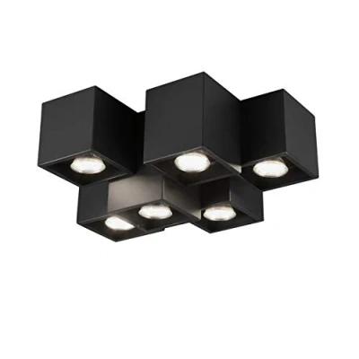 Afbeelding van TRIO FERNANDO Plafondlamp Zwart mat excl. 6x GU10 4,5W