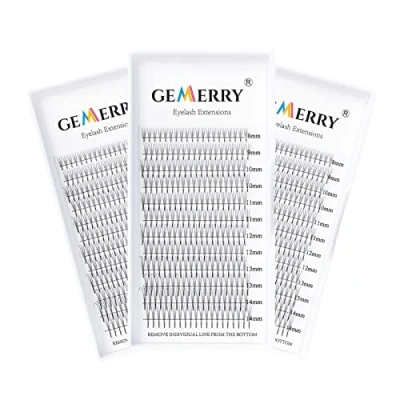 Afbeelding van GEMERRY Wimperextensions, 3 stuks, 3D boeket, 8 14 mm, kant en klaar, volume, Russisch, 0,07 C krul, professionele natuurlijke wimpers (3D 0,07C mix mm x 3)