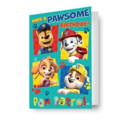 Afbeelding van Paw Patrol verjaardagskaart met lensvormig 3D effect, een fantastische kaart voor elke gelegenheid